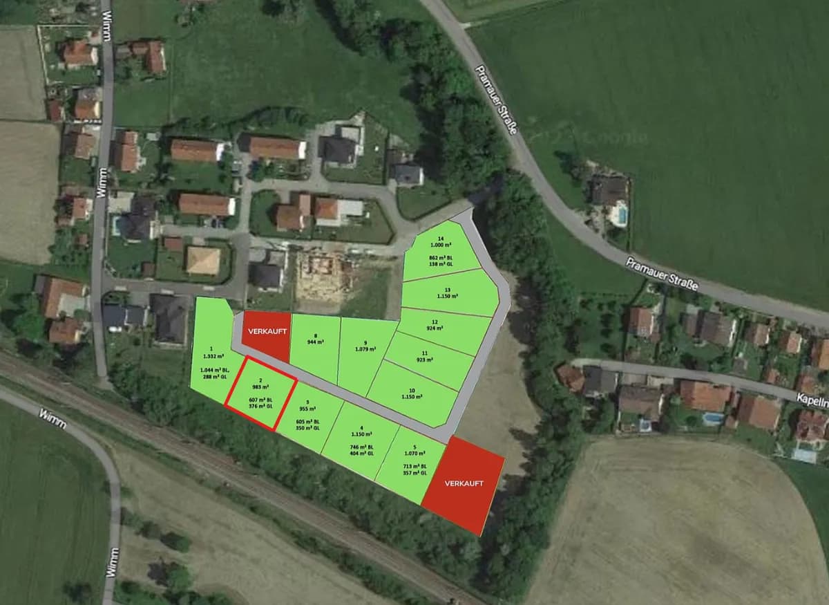 Grundstück kaufen in Schärding – 983 m², € 54.065 – Bild 3 von 3