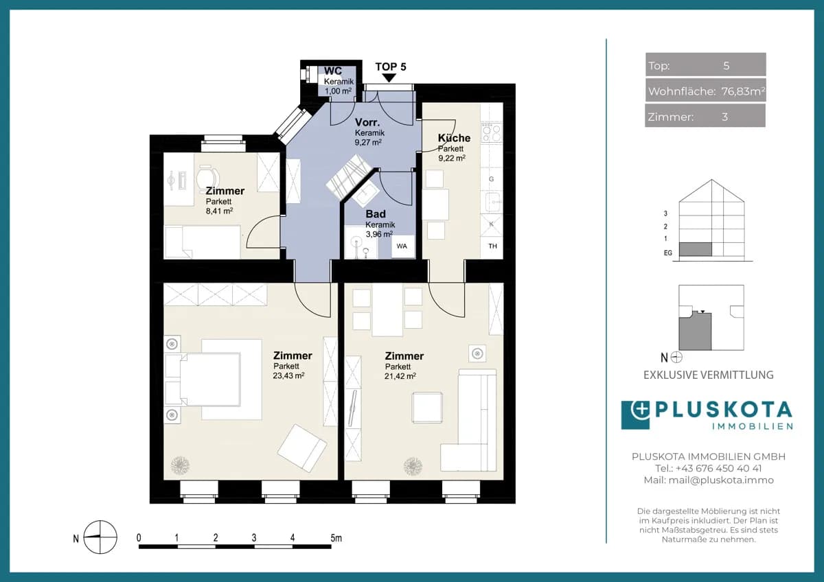3-Zimmer-Wohnung kaufen in Wien – 77 m², € 379.000 – Bild 16 von 16