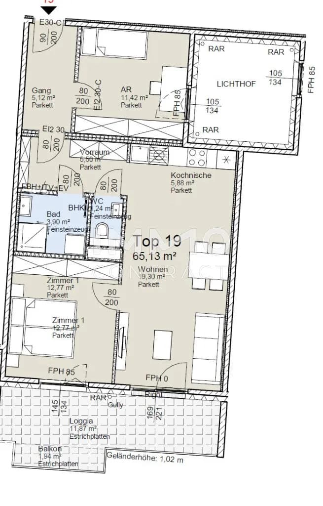 3-Zimmer-Wohnung kaufen in Wien – 65 m², € 460.800 – Bild 11 von 11