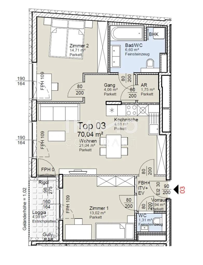 3-Zimmer-Wohnung kaufen in Wien – 69 m², € 480.750 – Bild 14 von 14