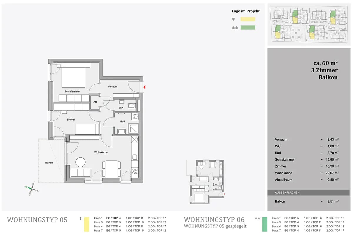 3-Zimmer-Wohnung mieten in Graz-Umgebung – 59,99 m², € 1.178 – Bild 15 von 15