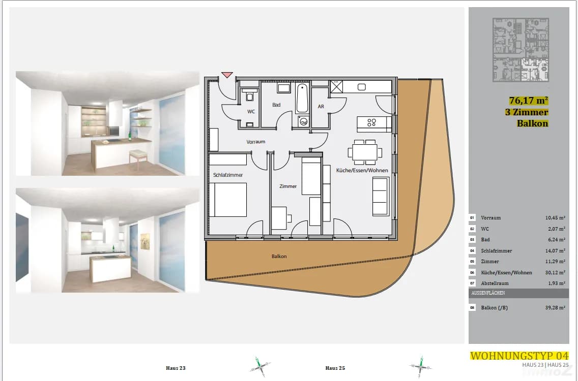 3-Zimmer-Wohnung kaufen in Graz – 76,17 m², € 375.000 – Bild 2 von 37