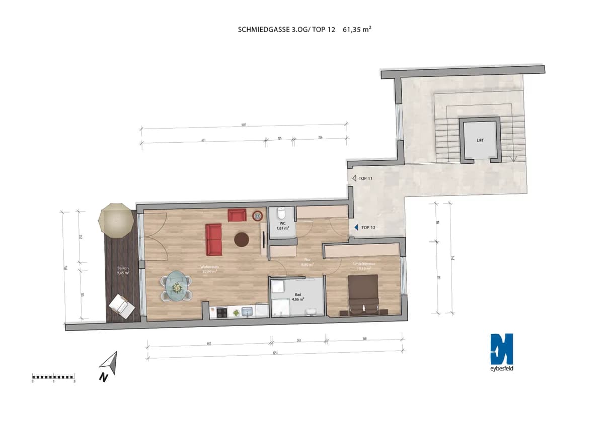 2-Zimmer-Wohnung mieten in Leibnitz – 61 m², € 695 – Bild 12 von 12