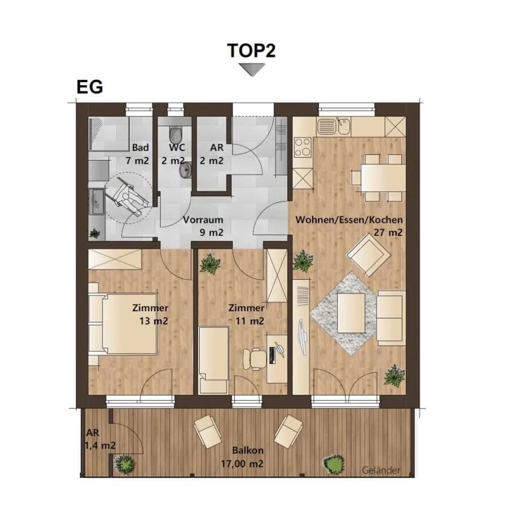 3-Zimmer-Wohnung kaufen in Weiz – 71 m², € 275.000 – Bild 29 von 29