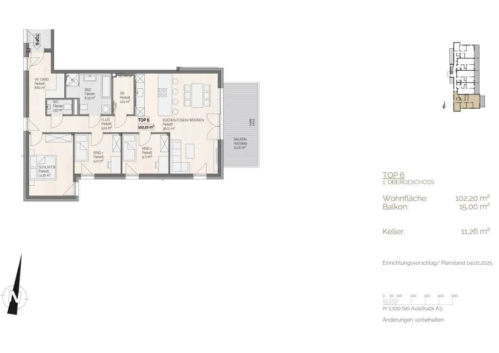 4-Zimmer-Wohnung kaufen in Vöcklabruck – 102,2 m², € 530.000 – Bild 2 von 9