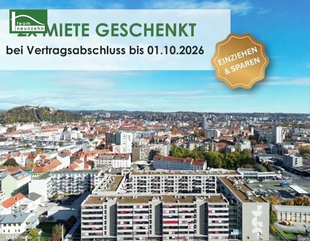 3-Zimmer-Wohnung mieten in Graz – 81,82 m², € 1.003