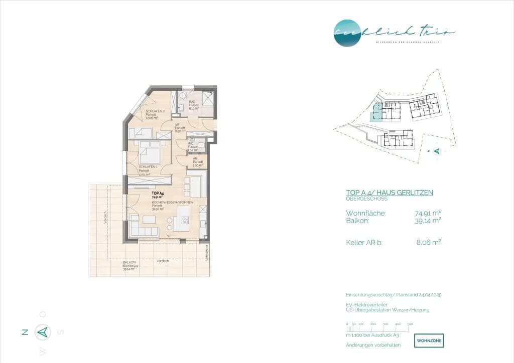 3-Zimmer-Wohnung kaufen in Villach – 74,91 m², € 837.900 – Bild 3 von 5