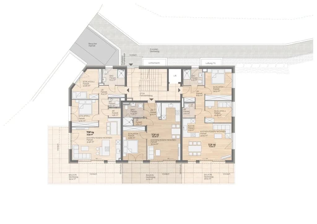 3-Zimmer-Wohnung kaufen in Villach – 74,91 m², € 837.900 – Bild 4 von 5