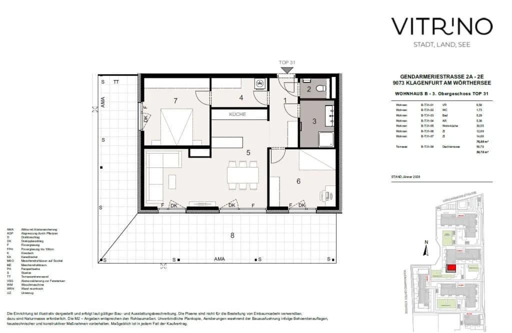 3-Zimmer-Wohnung mieten in Klagenfurt – 76,88 m², € 1.633 – Bild 19 von 19