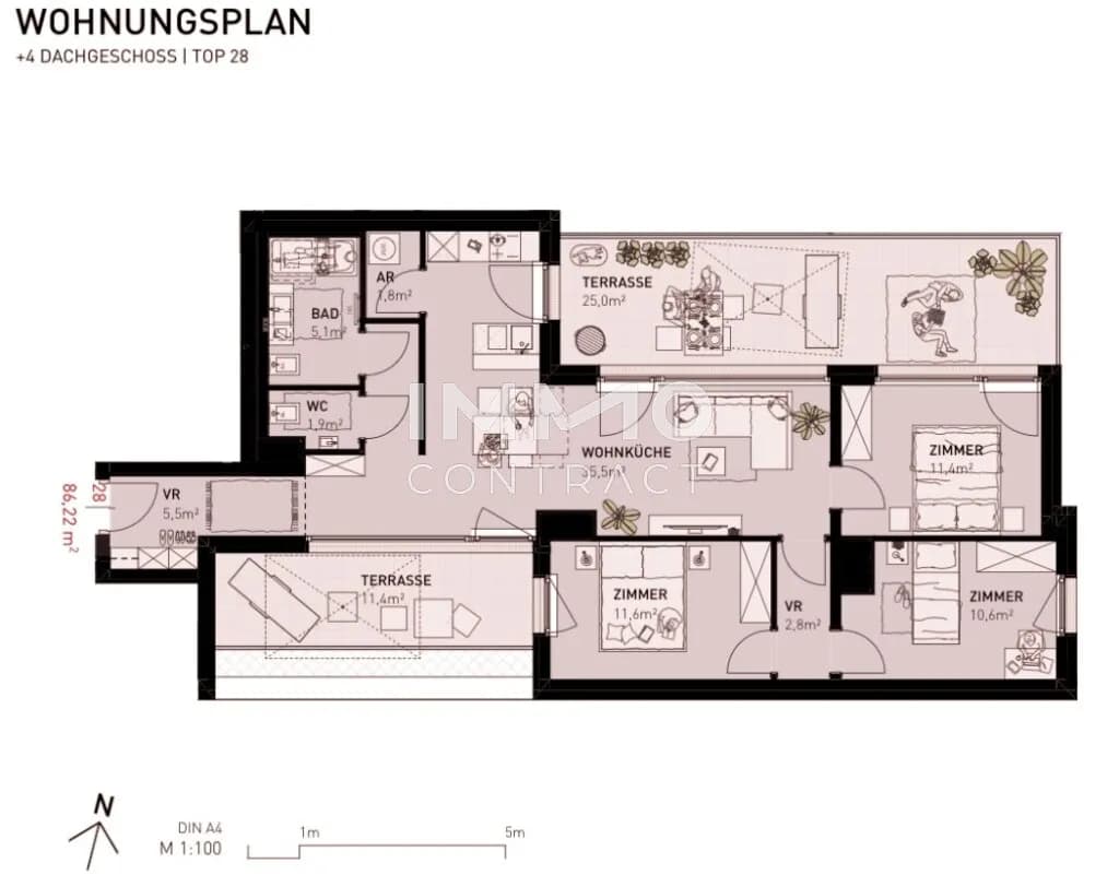 4-Zimmer-Wohnung kaufen in Wien – 86,22 m², € 669.500 – Bild 7 von 7