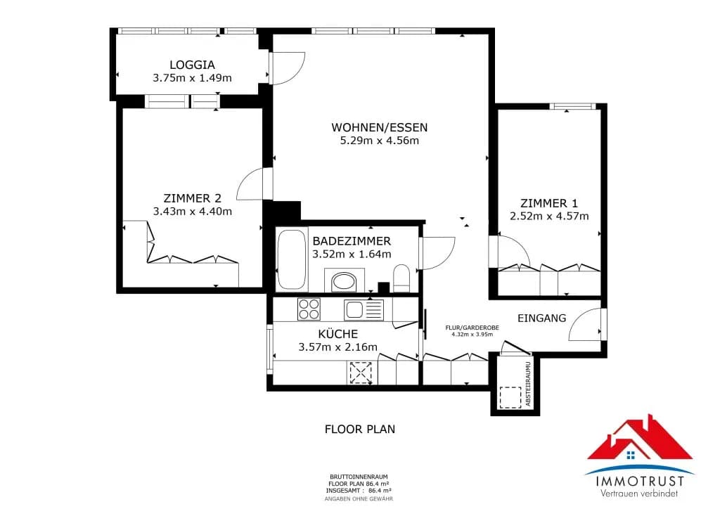 3-Zimmer-Wohnung kaufen in Klagenfurt – 85,99 m², € 239.000 – Bild 16 von 16
