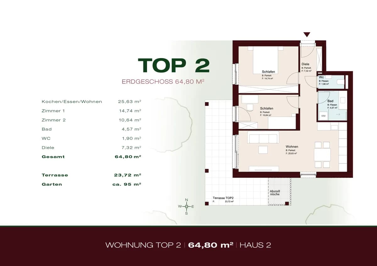 3-Zimmer-Wohnung kaufen in Graz – 64,79 m², € 441.490