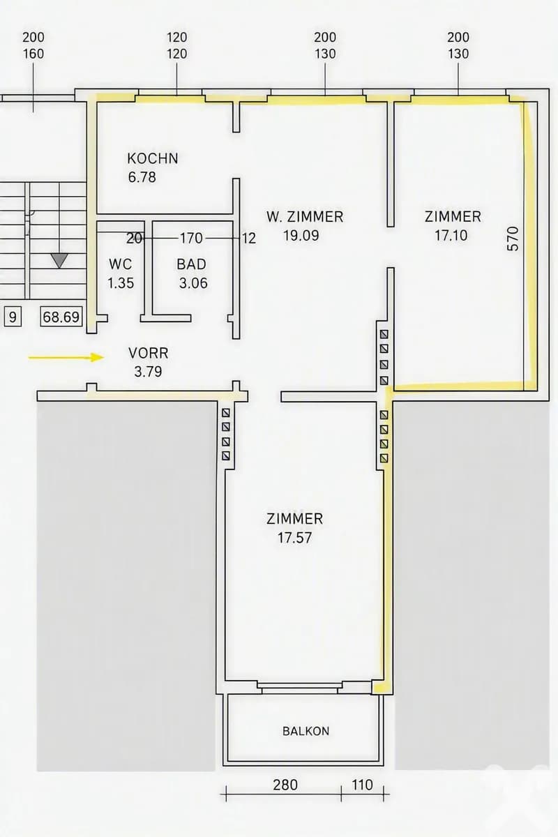 3-Zimmer-Wohnung mieten in Deutschlandsberg – 70 m², € 650 – Bild 10 von 10