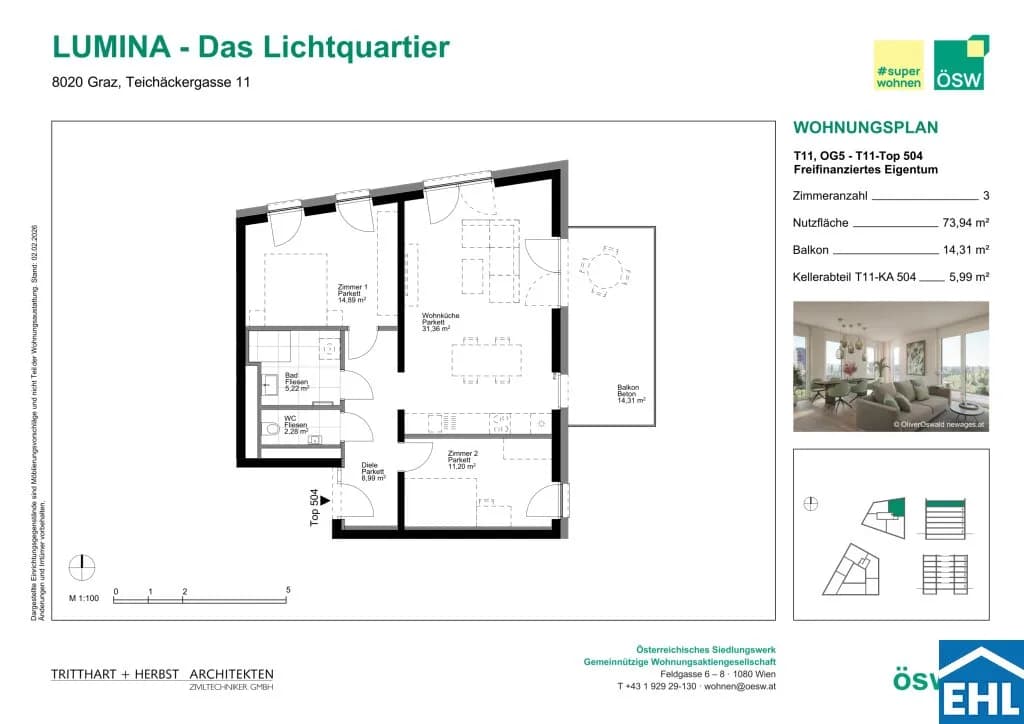 3-Zimmer-Wohnung kaufen in Graz – 73,94 m², € 349.000 – Bild 9 von 9