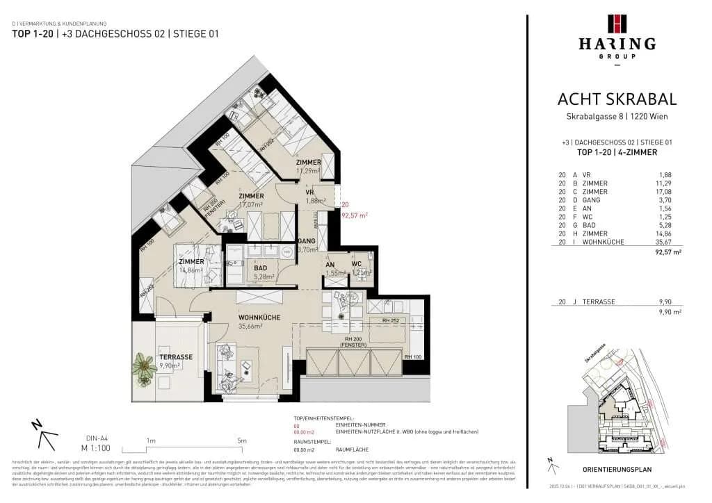 4-Zimmer-Wohnung kaufen in Wien – 92,57 m², € 570.500 – Bild 5 von 5
