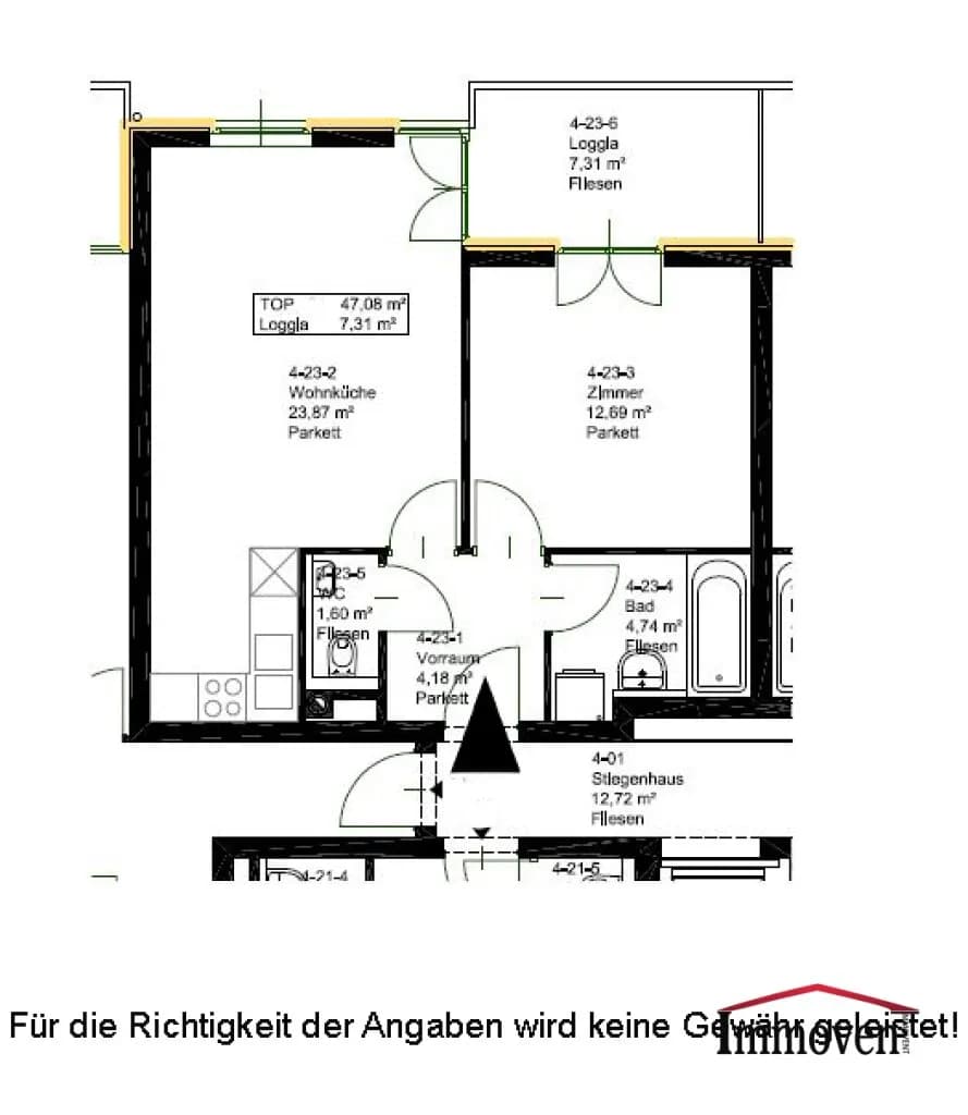2-Zimmer-Wohnung mieten in Wien – 47 m², € 1.249 – Bild 10 von 10