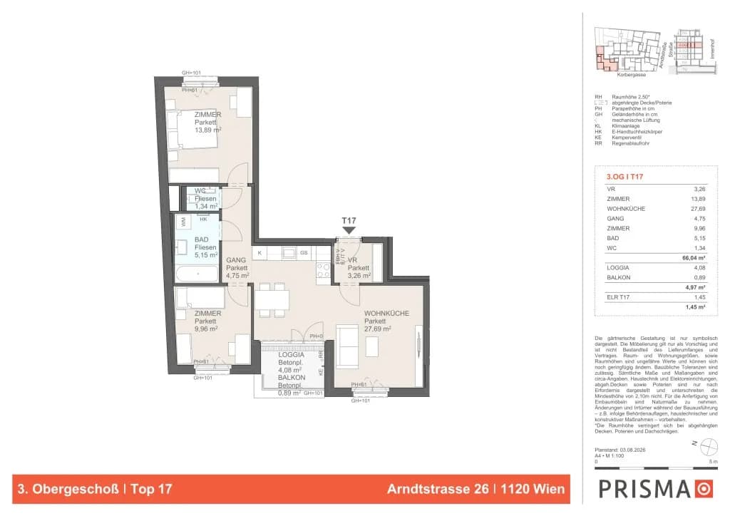3-Zimmer-Wohnung kaufen in Wien – 66,04 m², € 481.800 – Bild 3 von 3