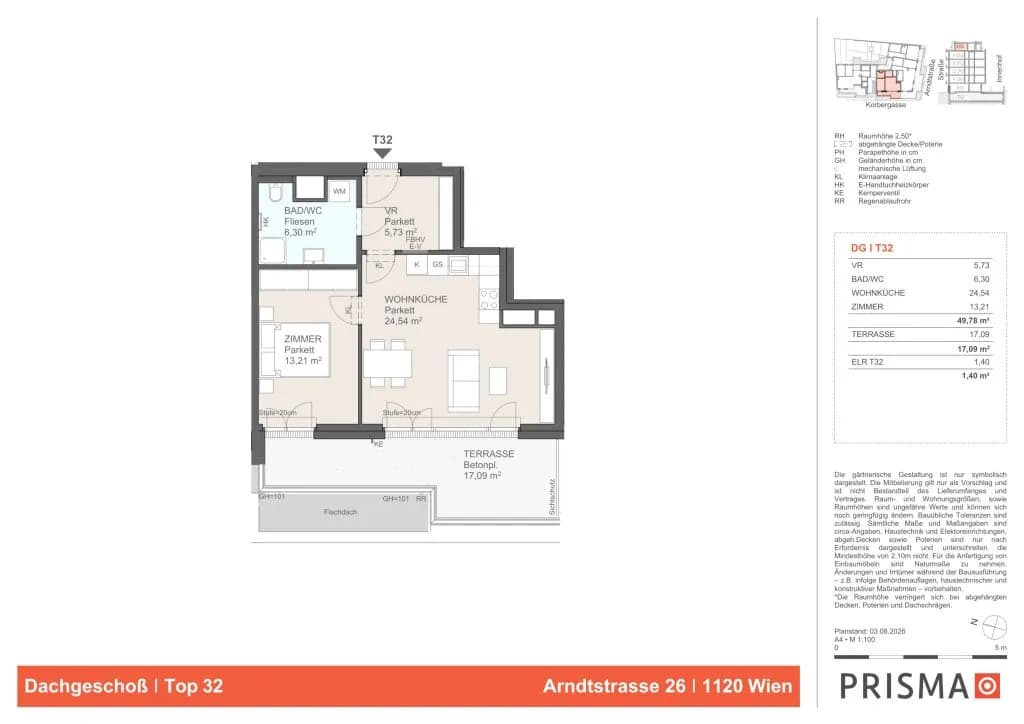 2-Zimmer-Wohnung kaufen in Wien – 49,78 m², € 361.900 – Bild 3 von 3