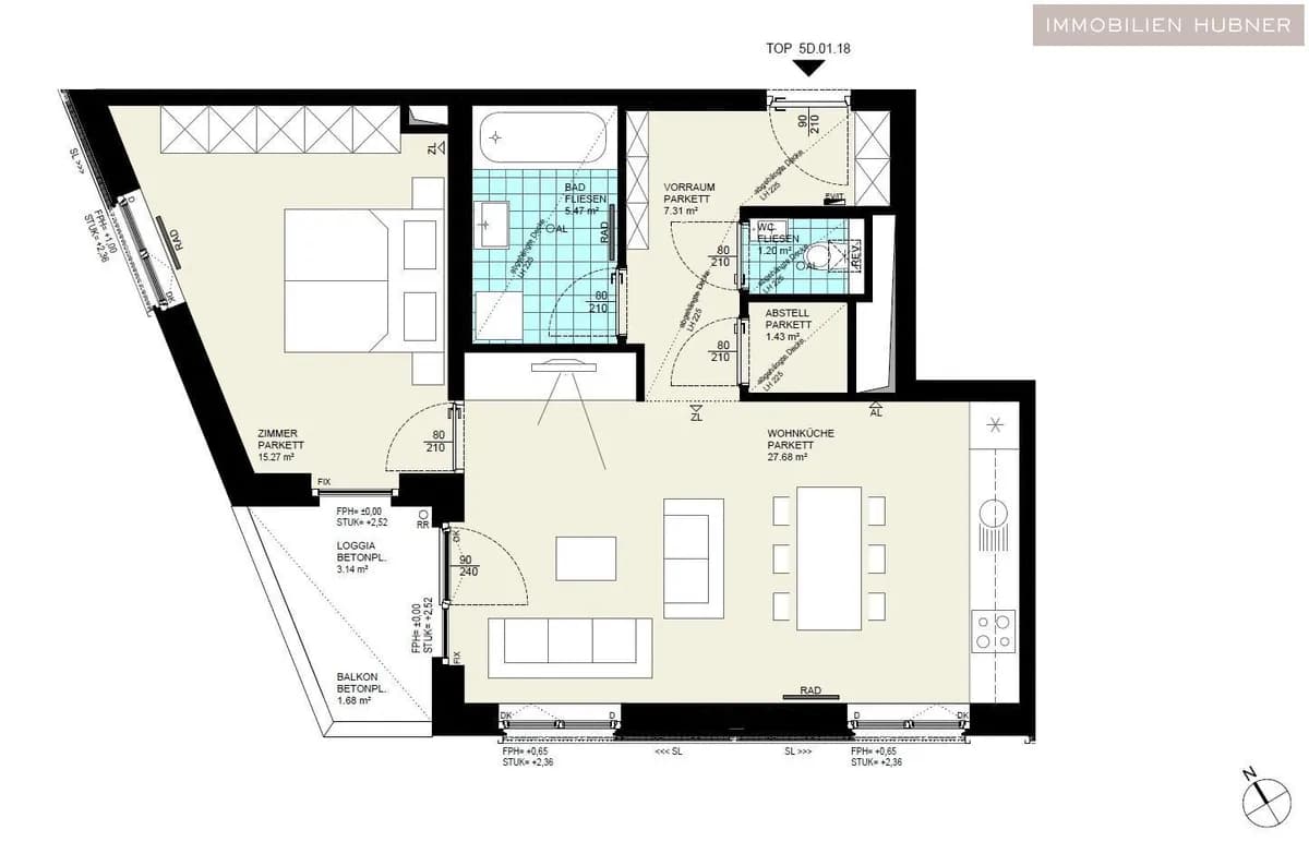 2-Zimmer-Wohnung mieten in Wien – 61,5 m², € 1.201 – Bild 13 von 19