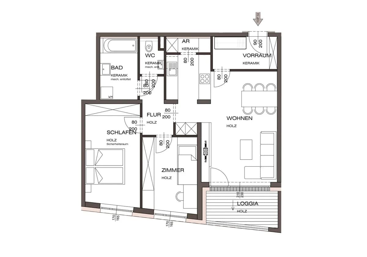 3-Zimmer-Wohnung kaufen in Vöcklabruck – 71,62 m², € 362.863 – Bild 8 von 15