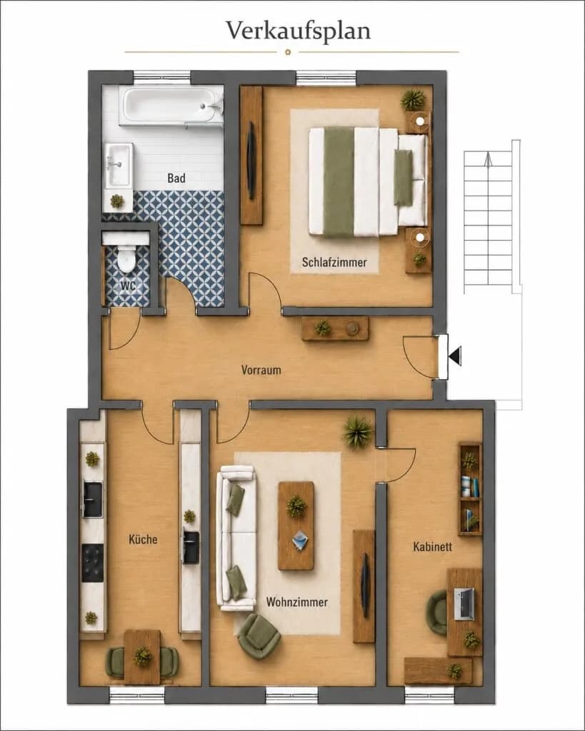 3-Zimmer-Wohnung kaufen in Wien – 75 m², € 548.000 – Bild 8 von 8