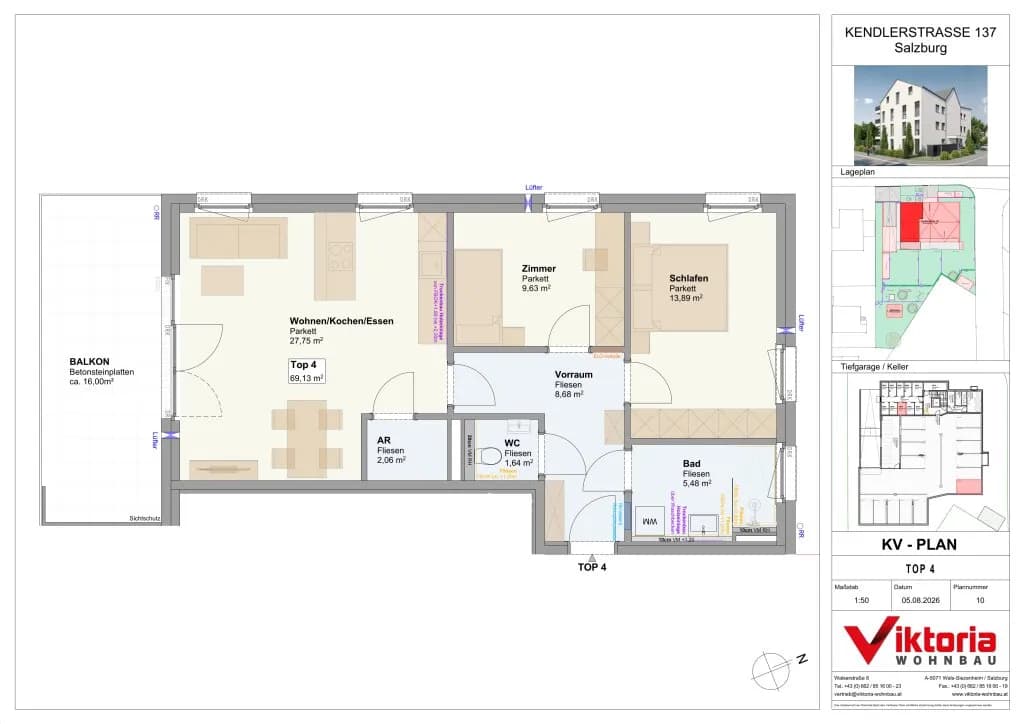 3-Zimmer-Wohnung kaufen in Salzburg Stadt – 69,13 m², € 578.000 – Bild 4 von 7