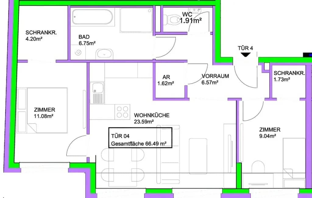 Wohnung kaufen in Wien – 59,13 m² – Bild 6 von 25