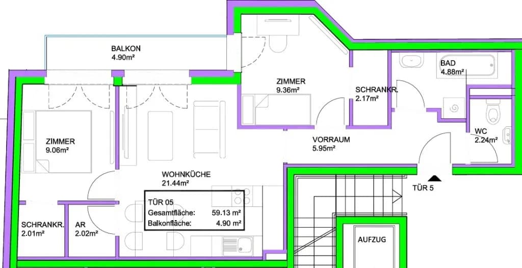 Wohnung kaufen in Wien – 59,13 m² – Bild 7 von 25