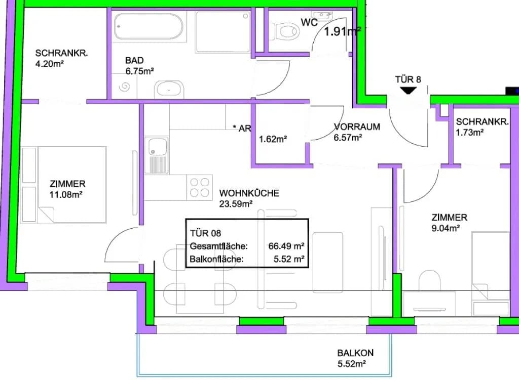 Wohnung kaufen in Wien – 59,13 m² – Bild 10 von 25
