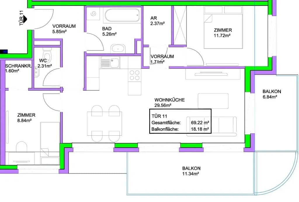 Wohnung kaufen in Wien – 59,13 m² – Bild 13 von 25