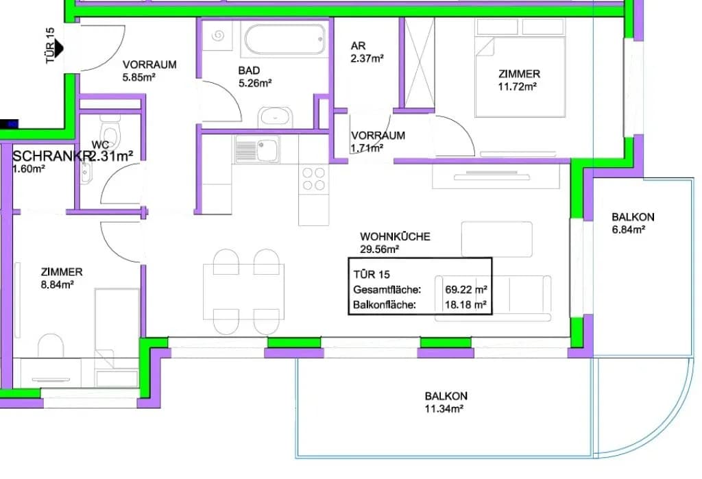 Wohnung kaufen in Wien – 59,13 m² – Bild 17 von 25