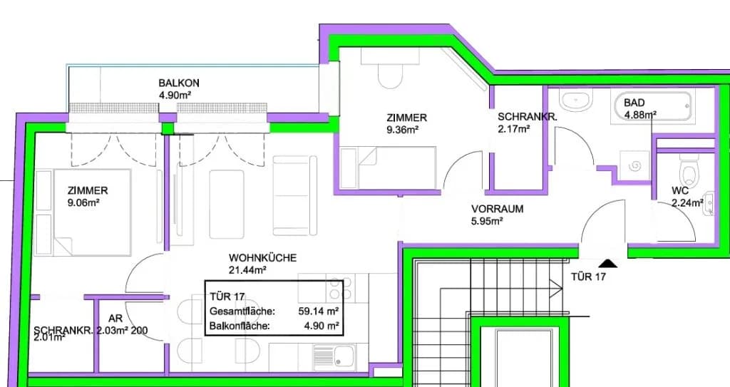 Wohnung kaufen in Wien – 59,13 m² – Bild 19 von 25