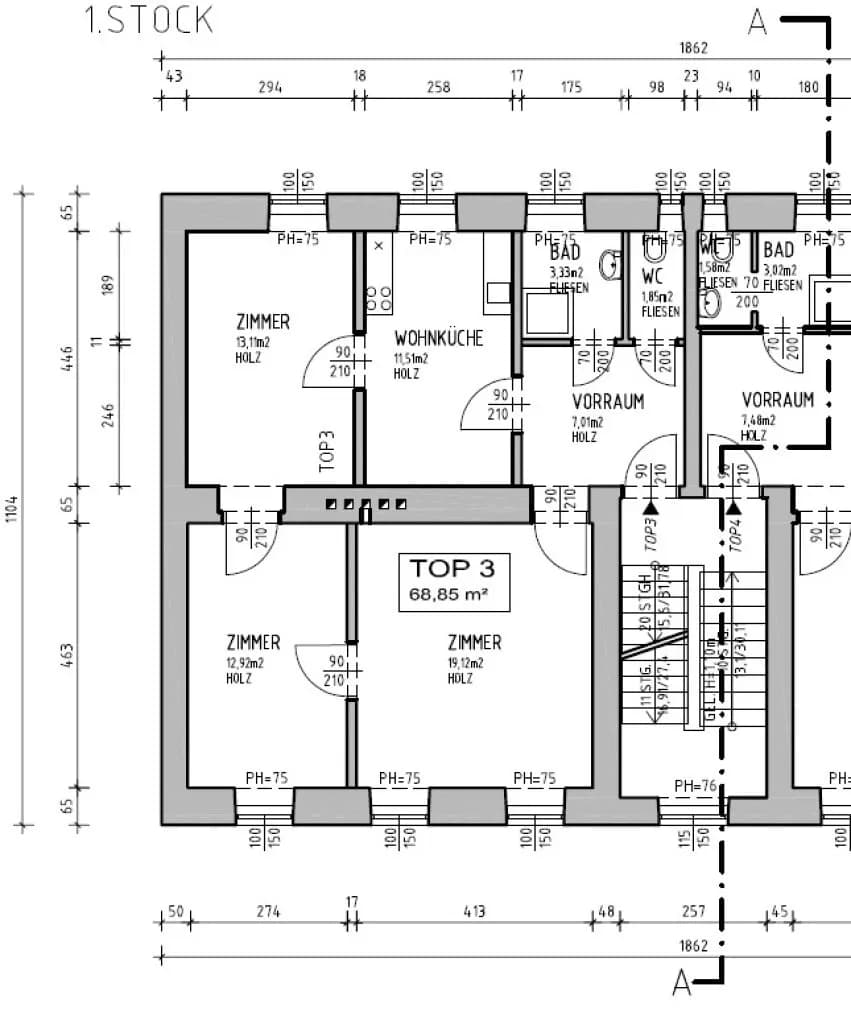 4-Zimmer-Wohnung kaufen in Mistelbach – 68,85 m², € 180.000 – Bild 17 von 17