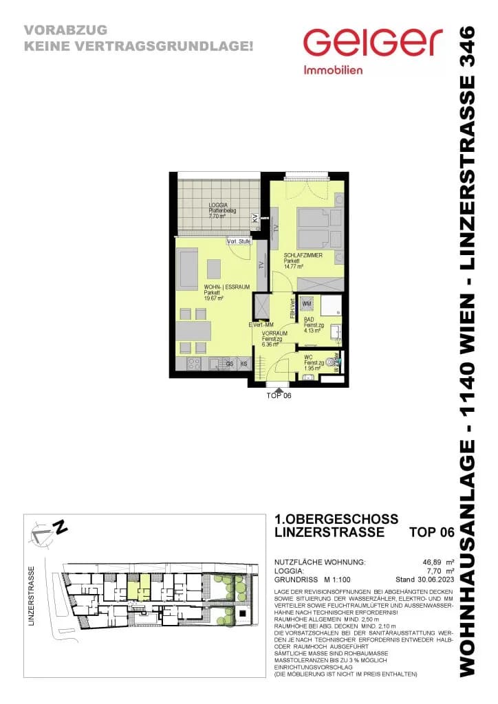 2-Zimmer-Wohnung kaufen in Wien – 48,19 m², € 338.500 – Bild 3 von 8
