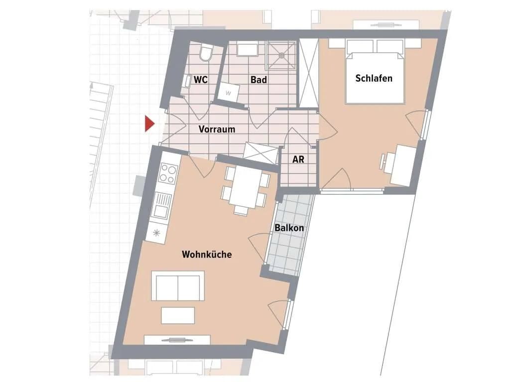 2-Zimmer-Wohnung kaufen in Wien – 52,28 m², € 300.200 – Bild 7 von 9
