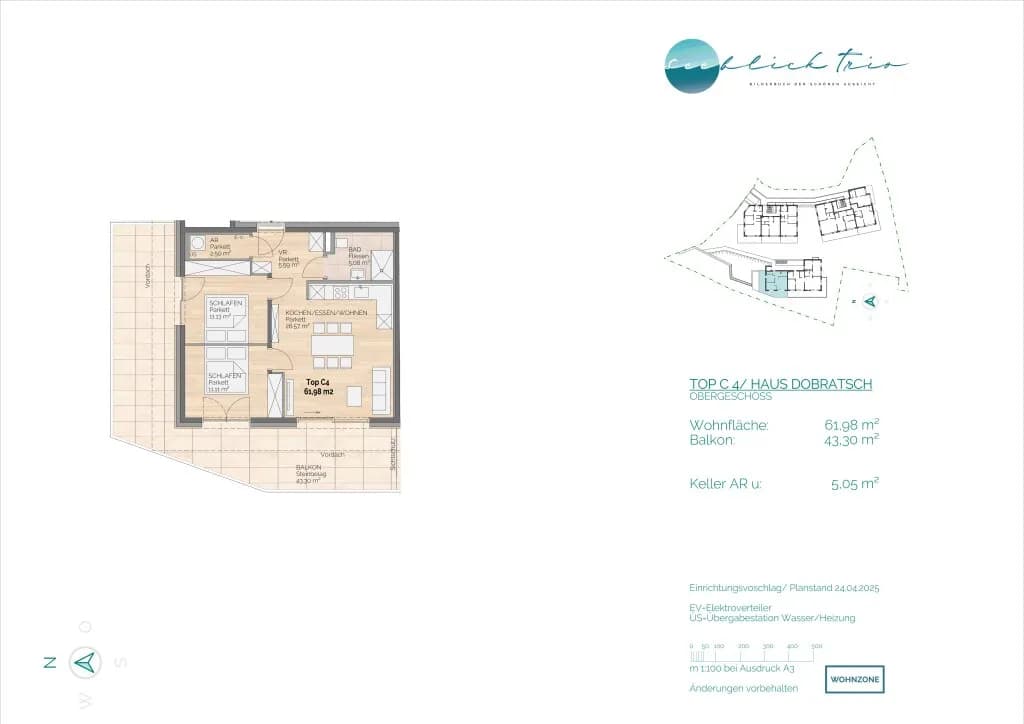 2-Zimmer-Wohnung kaufen in Villach – 61,98 m², € 535.500 – Bild 3 von 5