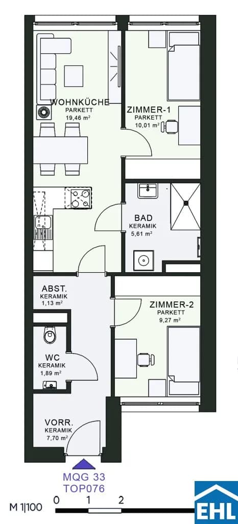 3-Zimmer-Wohnung mieten in Graz – 55,05 m², € 825 – Bild 24 von 24