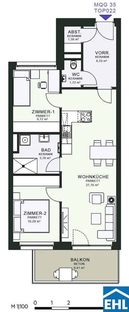 3-Zimmer-Wohnung mieten in Graz – 63,27 m², € 930 – Bild 18 von 18