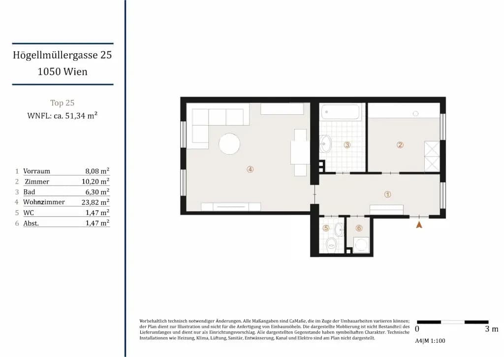 2-Zimmer-Wohnung kaufen in Wien – 51 m², € 275.000 – Bild 13 von 13