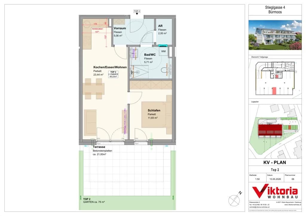 2-Zimmer-Wohnung mieten in Salzburg-Umgebung – 48,03 m², € 1.458 – Bild 8 von 11
