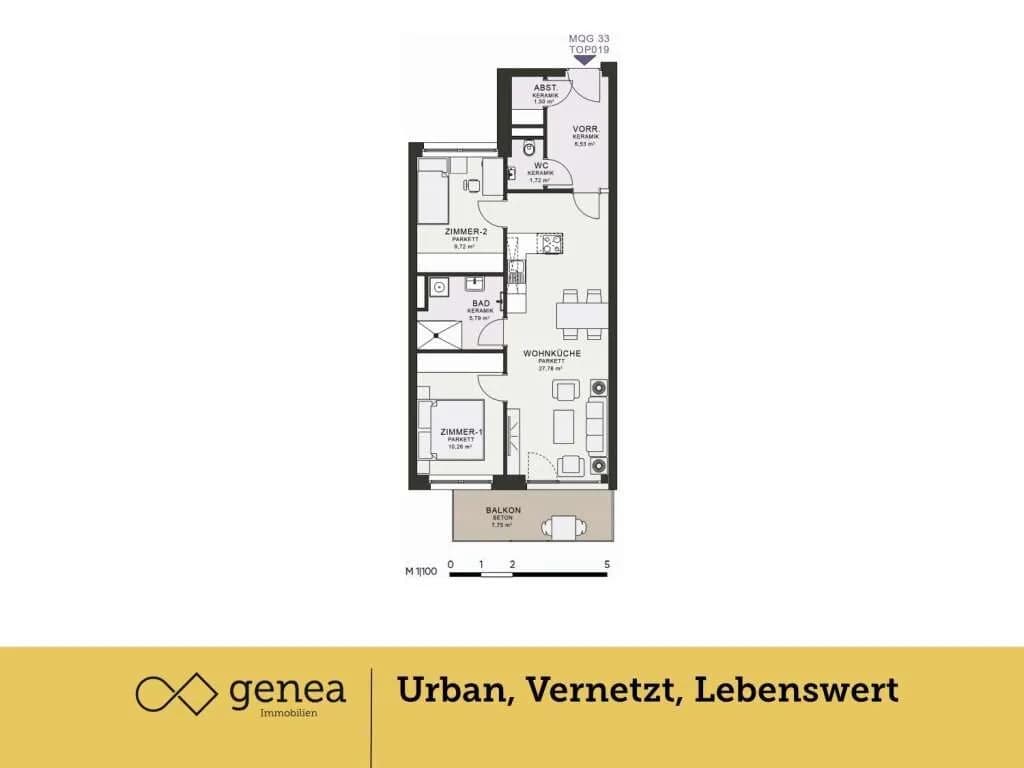 3-Zimmer-Wohnung mieten in Graz – 63,28 m², € 936 – Bild 2 von 28