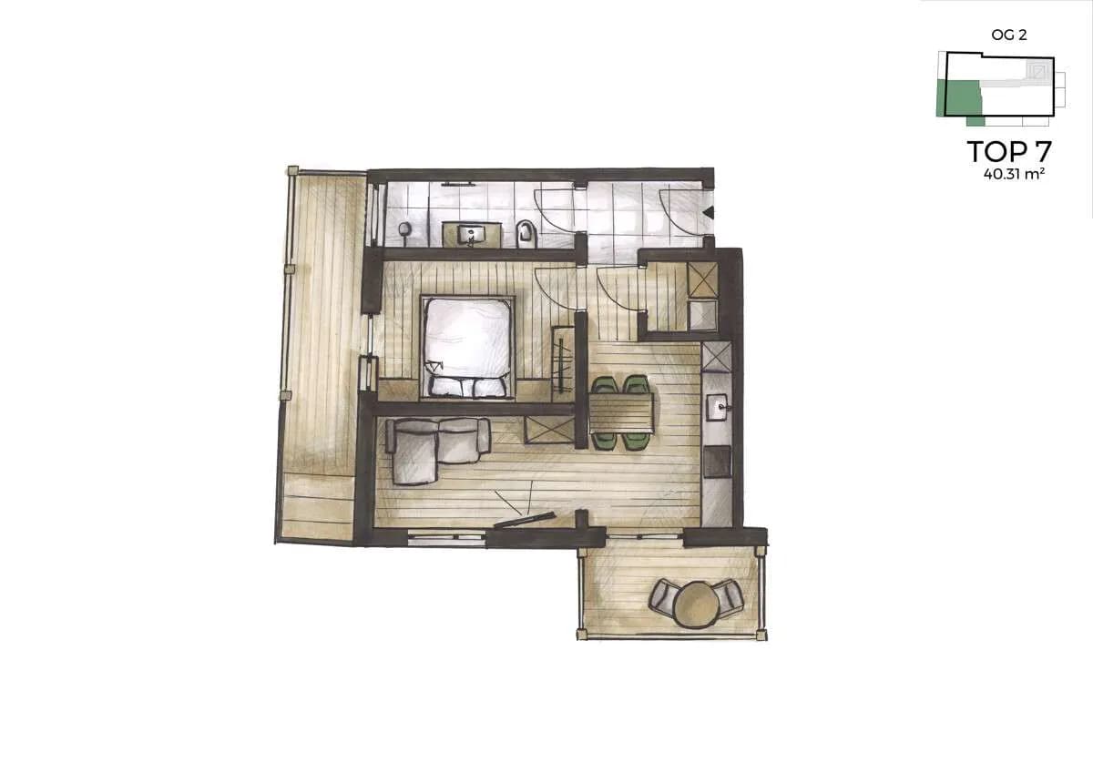 2-Zimmer-Wohnung kaufen in Liezen – 40,31 m², € 234.800 – Bild 2 von 22