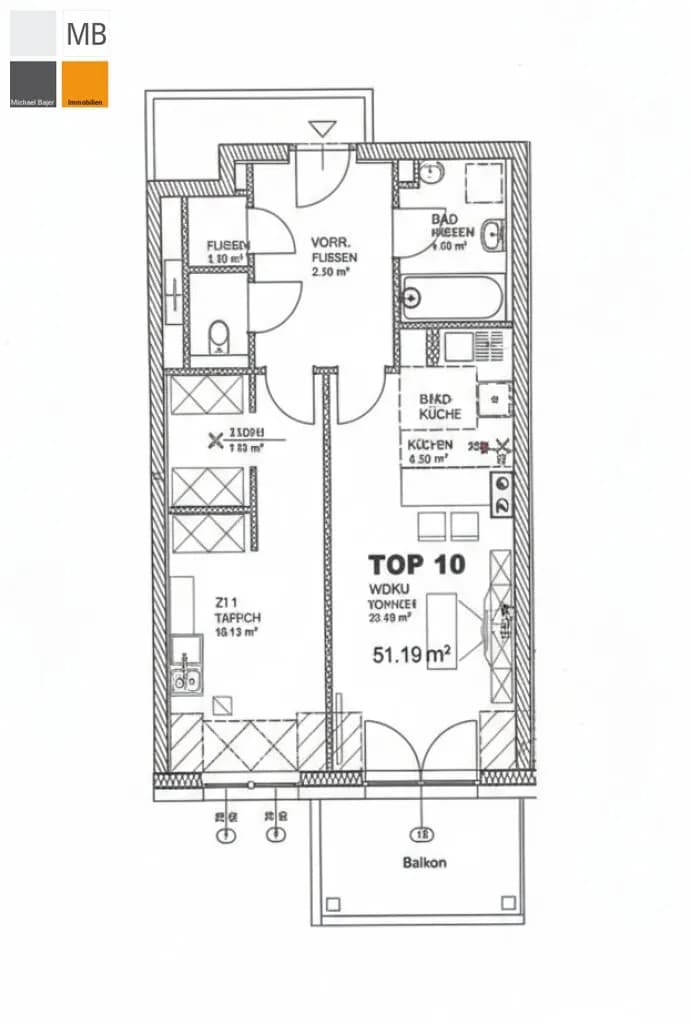 2-Zimmer-Wohnung kaufen in Mödling – 52 m², € 230.000 – Bild 18 von 19