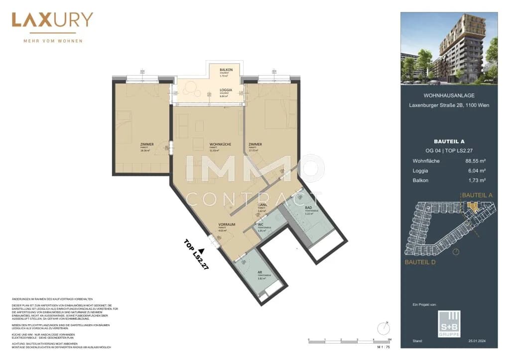 3-Zimmer-Wohnung kaufen in Wien – 88,55 m², € 630.000 – Bild 12 von 12