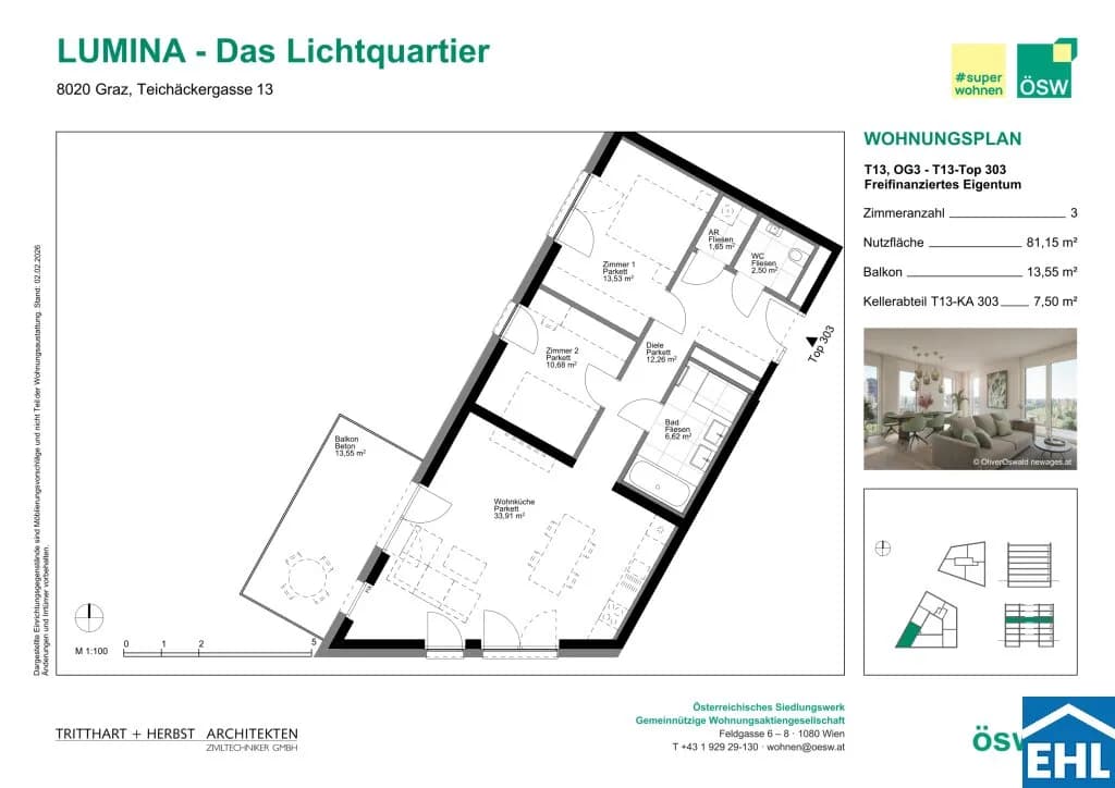3-Zimmer-Wohnung kaufen in Graz – 80,2 m², € 389.000 – Bild 9 von 9