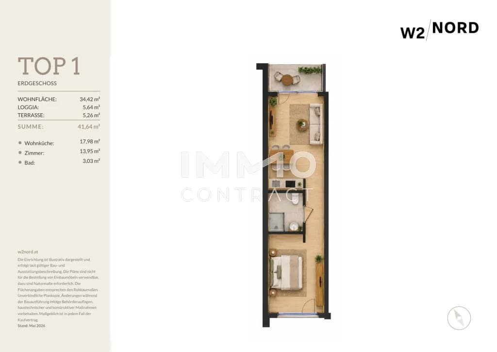 1-Zimmer-Wohnung kaufen in Wien – 34,42 m², € 239.900 – Bild 5 von 5