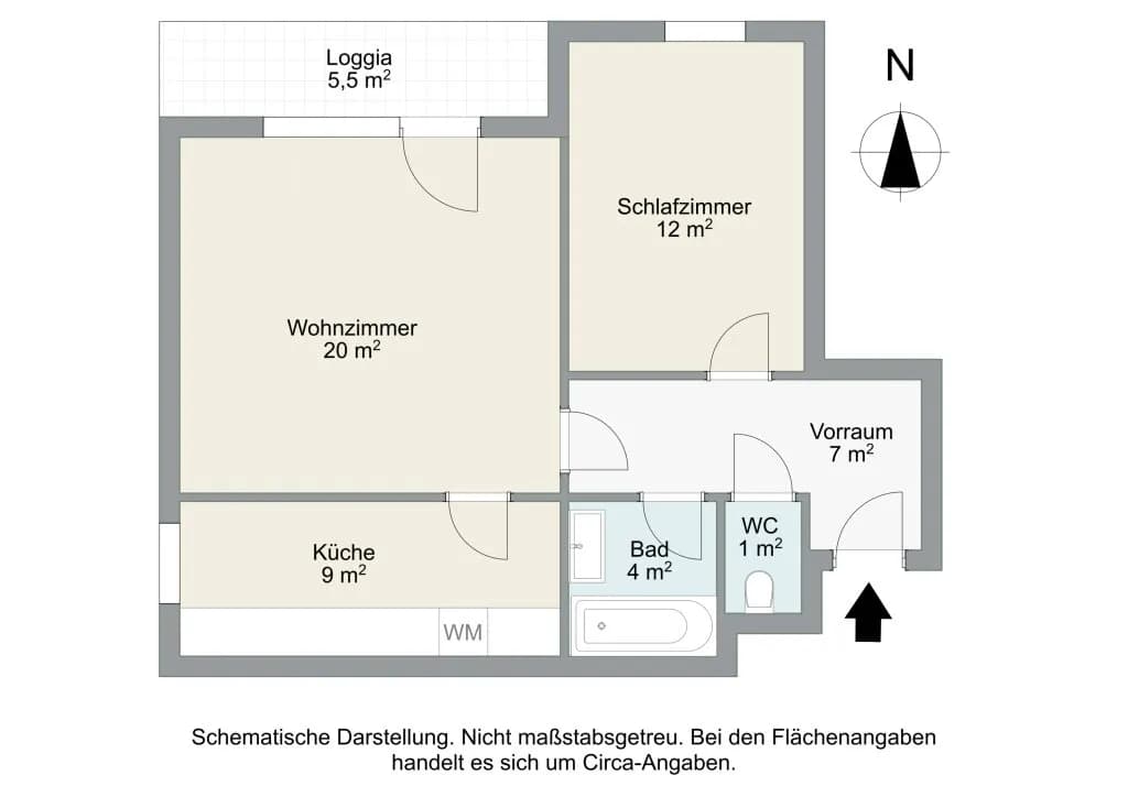 2-Zimmer-Wohnung mieten in Baden – 55 m², € 897 – Bild 14 von 14
