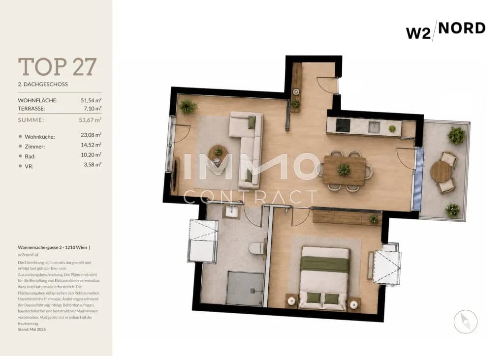 Immobilie kaufen in Wien – 51,54 m², € 279.099 – Bild 6 von 6