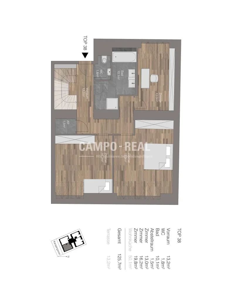 4-Zimmer-Wohnung kaufen in Wien – 125,7 m², € 698.000 – Bild 21 von 22