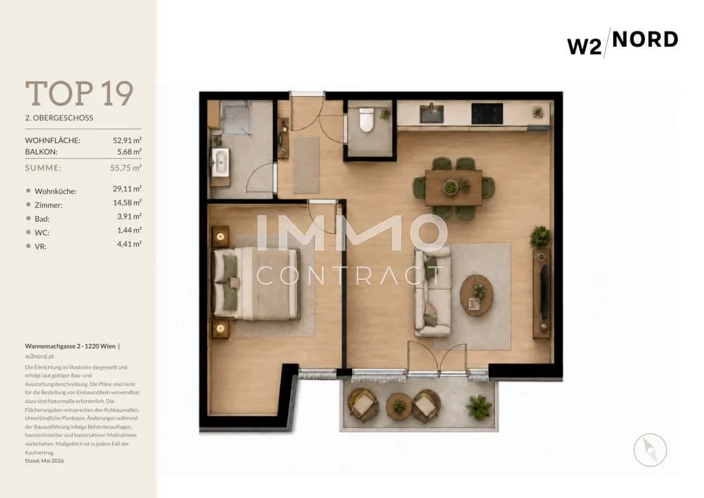 Immobilie kaufen in Wien – 52,91 m², € 296.396 – Bild 7 von 7